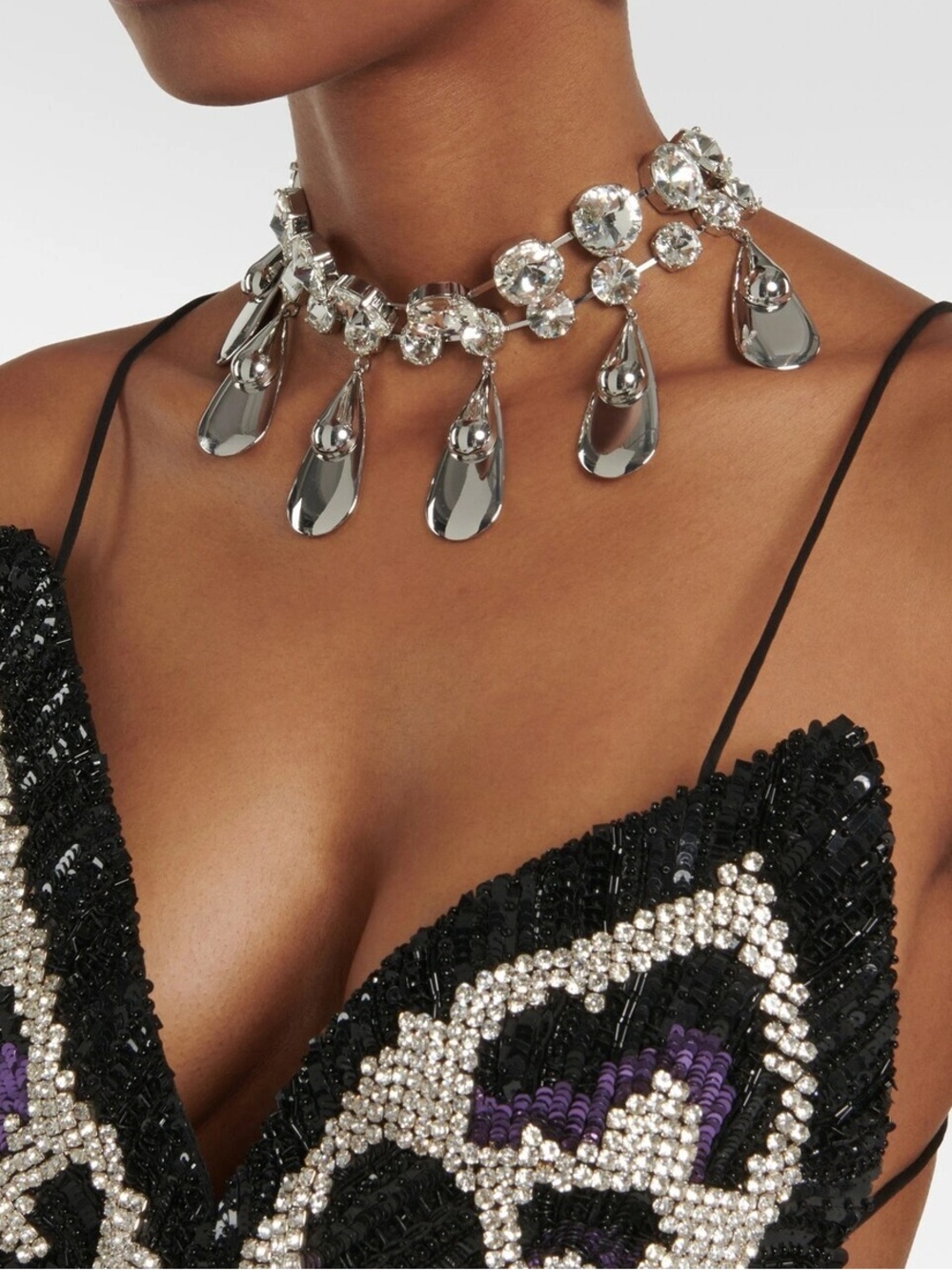 AREA - Crystal teardrop choker